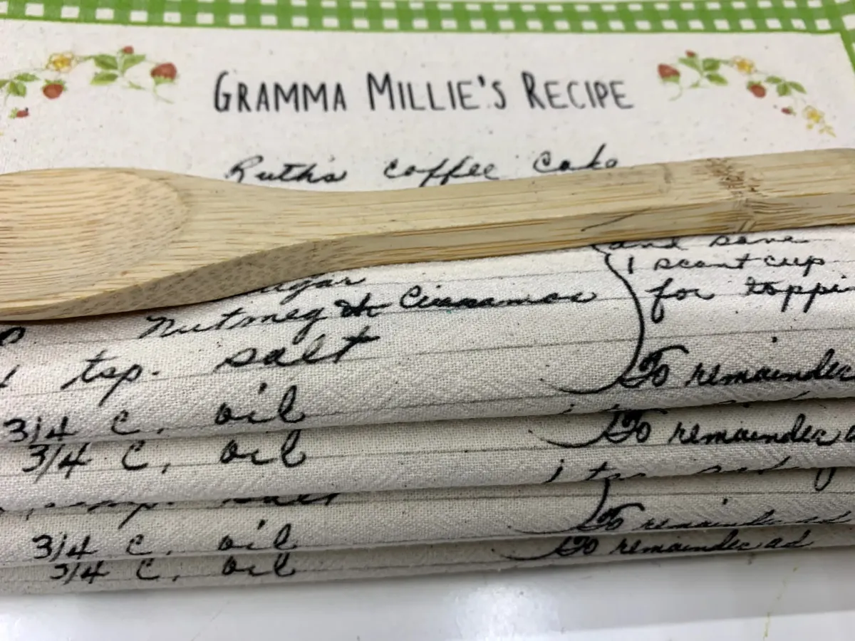 Handwritten Recipe towels set of 4