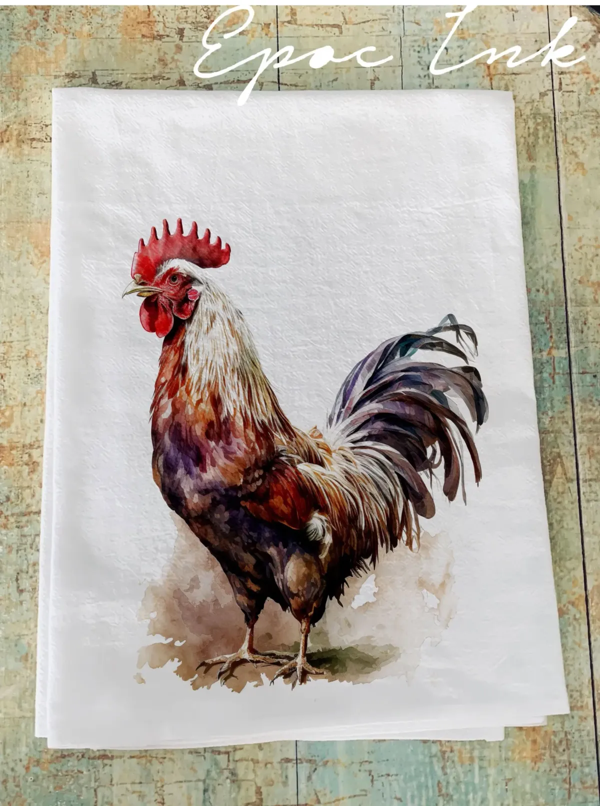 Large Rooster flour sack towel