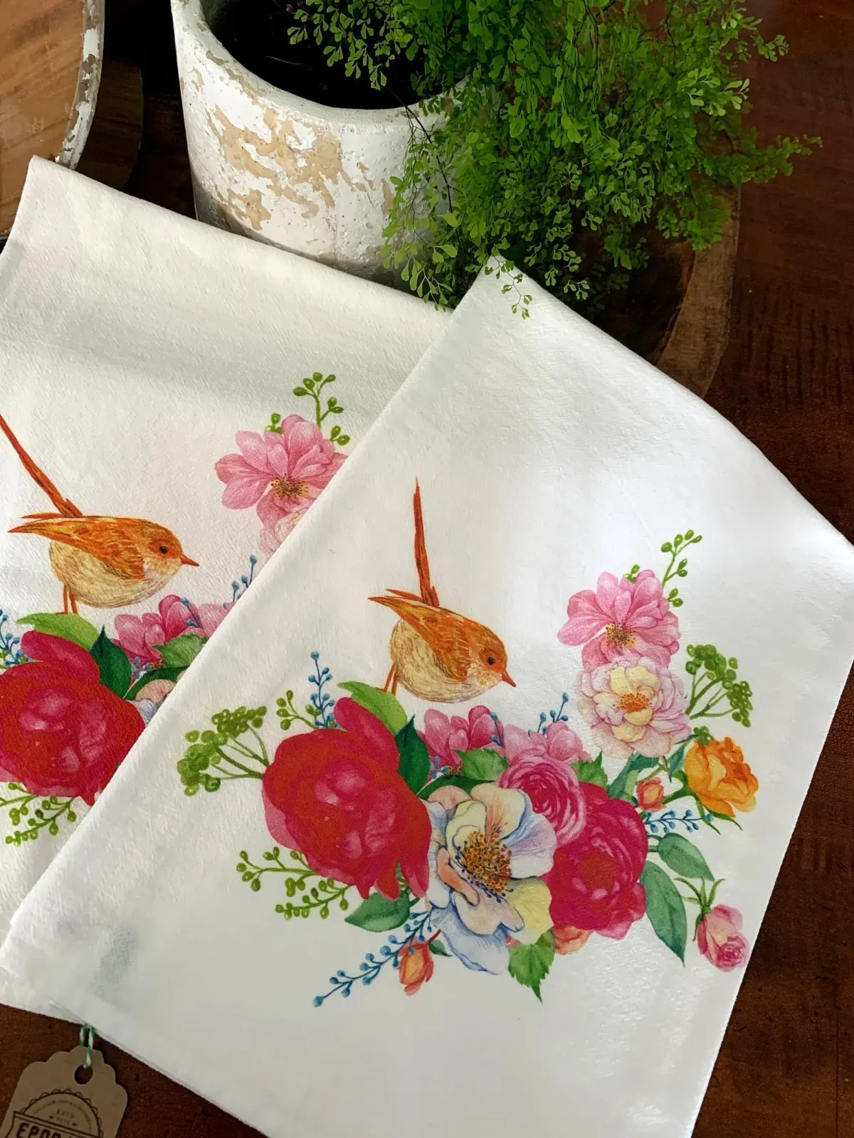 Spring flour sack towel